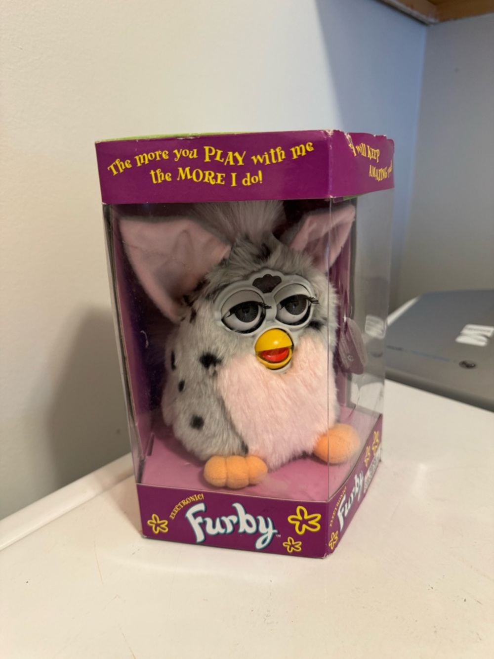 Furby Plush Toy OWL - Pink and Gray Interactive Character NIB‎